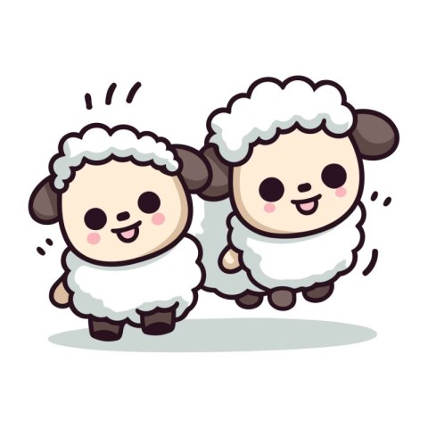 Cute sheep cartoon character vector design. Animal cute cartoon