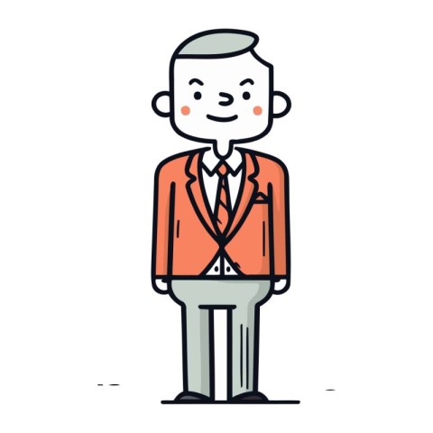 Businessman in suit. Vector illustration. Businessman in suit.