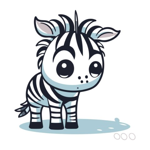 Cute zebra. Vector illustration of a cute cartoon animal.