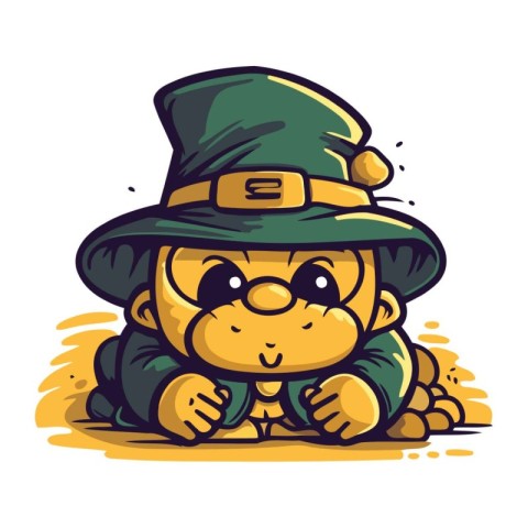 Leprechaun Mascot Character Vector Illustration.