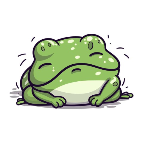 Frog. Vector illustration isolated on white background. Cartoon