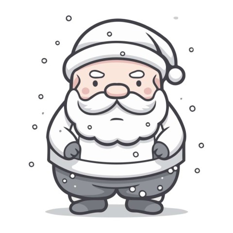 Santa Claus cartoon character vector illustration. Santa Claus i