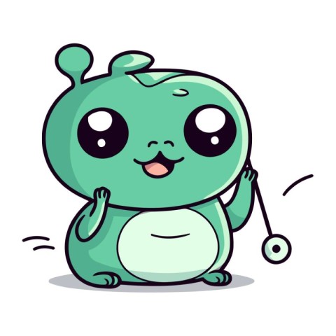 Cute frog cartoon character vector illustration. Cute frog masco