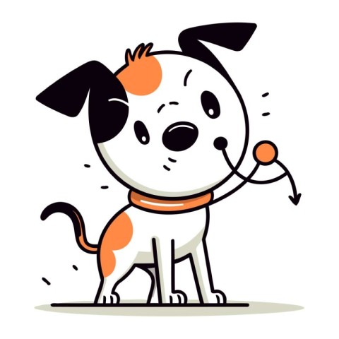 Cute cartoon dog vector illustration. Cute dog vector illustrati