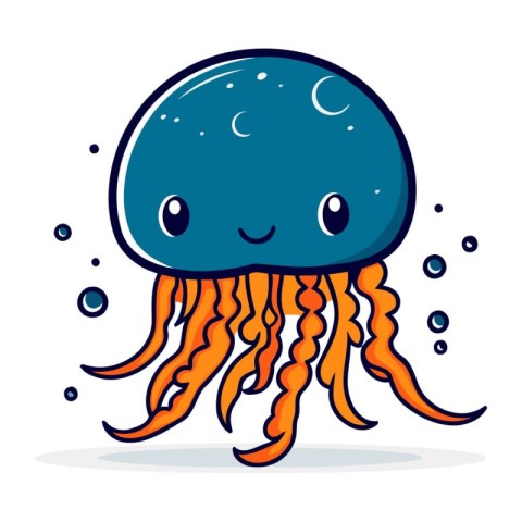 Jellyfish icon. Cartoon illustration of jellyfish vector icon fo