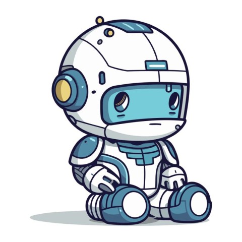 Astronaut vector illustration. Cute cartoon astronaut. Vector il