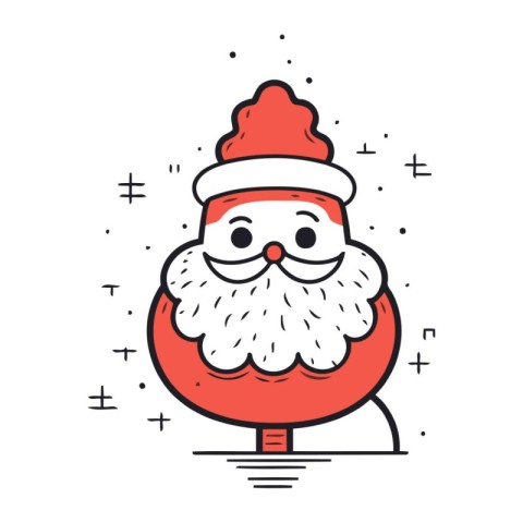 Santa Claus. Merry Christmas and Happy New Year. Vector illustra