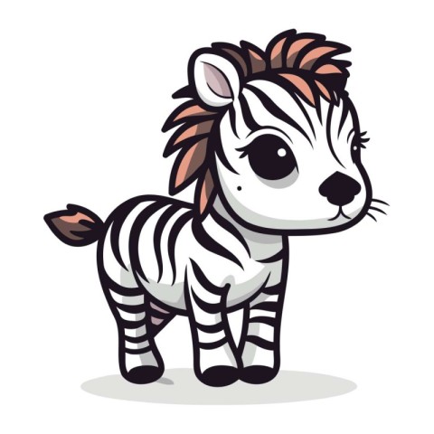 Zebra cartoon icon. Animal cute and friendly theme. Colorful des