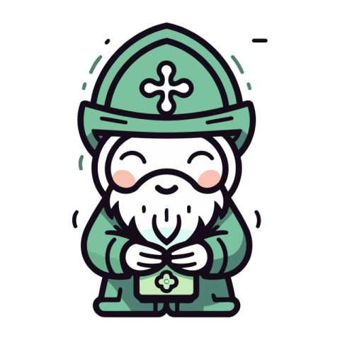 Cartoon Leprechaun Vector Illustration. Cute Leprechaun Characte