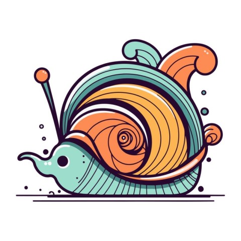 Snail icon. Cartoon illustration of snail vector icon for web de