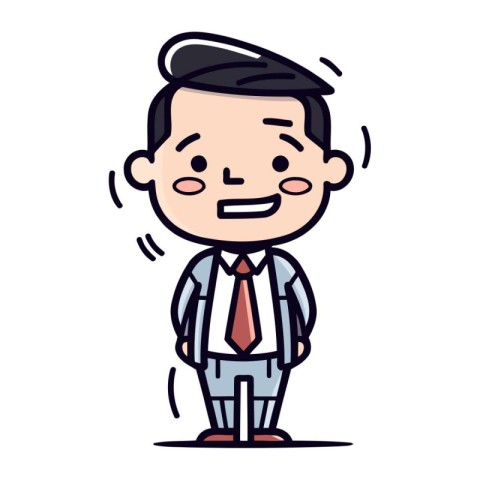 Businessman Smiling   Cartoon Vector Illustration