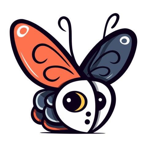 Butterfly icon. Vector illustration isolated on a white backgrou