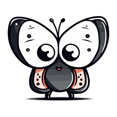 Butterfly Cute Cartoon Mascot Character Vector Illustration