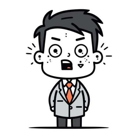 Annoyed businessman   Cartoon Vector Illustration