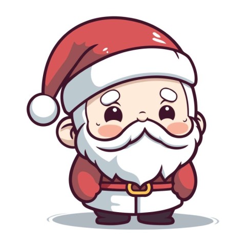 Santa Claus Cartoon Character. Merry Christmas and Happy New Yea