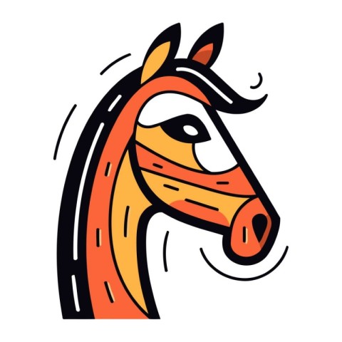 Horse head icon. Cartoon illustration of horse head vector icon