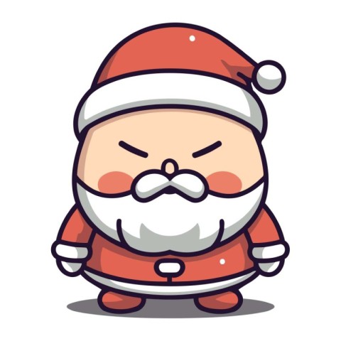 Santa Claus character cartoon style. Vector illustration isolate