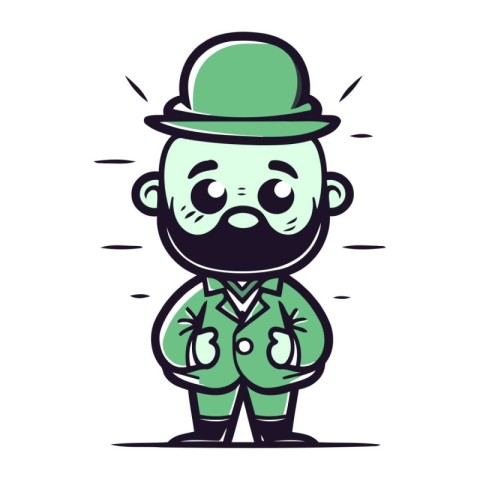 Cartoon character of a leprechaun. Vector illustration.