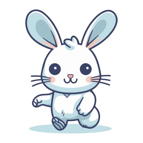 cute rabbit cartoon character vector illustration design graphic