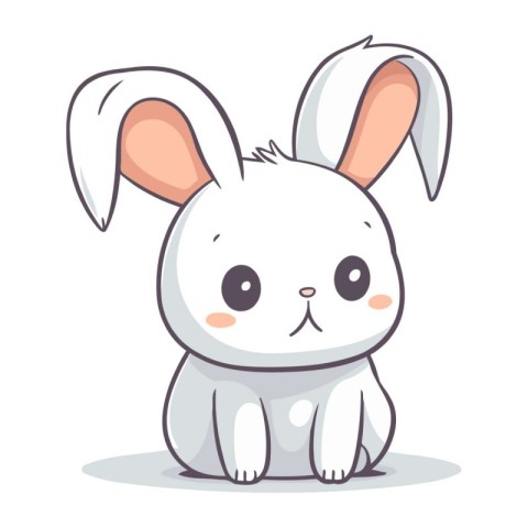 cute rabbit character design. vector illustration eps10 graphic.