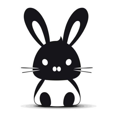 Rabbit icon. Cute animal cartoon and character theme. Isolated d