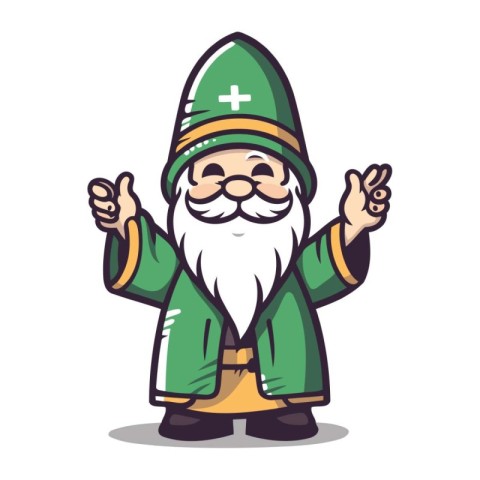 Leprechaun Cartoon Mascot Character Vector Illustration