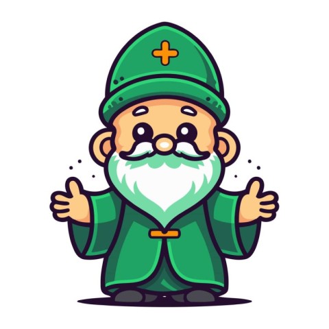 Cute Cartoon Leprechaun Mascot Character Vector Illustration