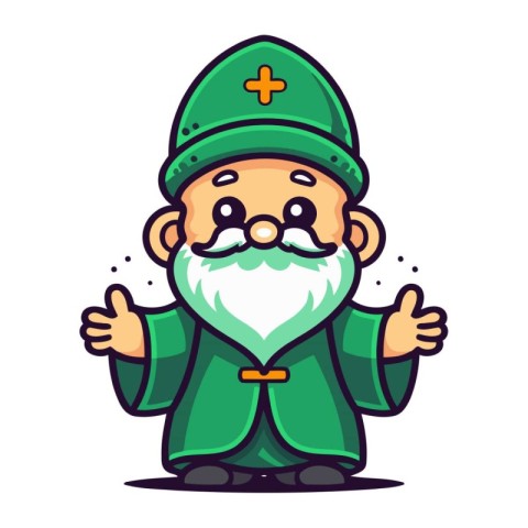 Cute Cartoon Leprechaun Mascot Character Vector Illustration