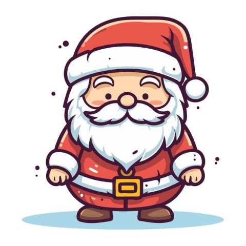 Santa Claus vector illustration. Cartoon Santa Claus character w