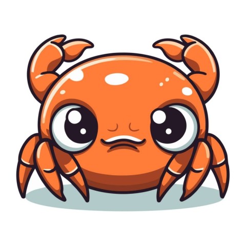 Angry crab character cartoon style vector illustration for desig