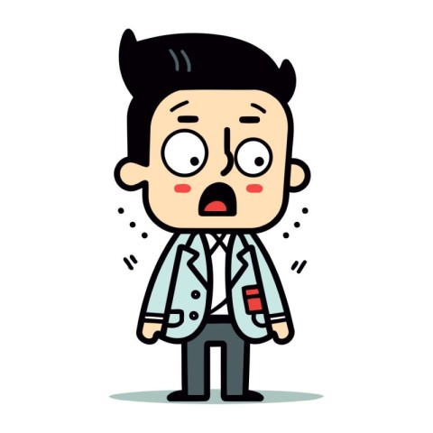 Frustrated Businessman   Cartoon Vector Illustration