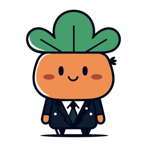 Cute Businessman Cartoon Character Vector Illustration. Business