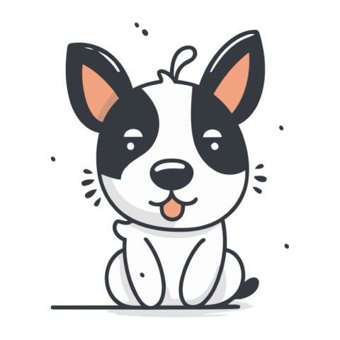 Cute dog vector illustration. Cute cartoon dog. Vector illustrat