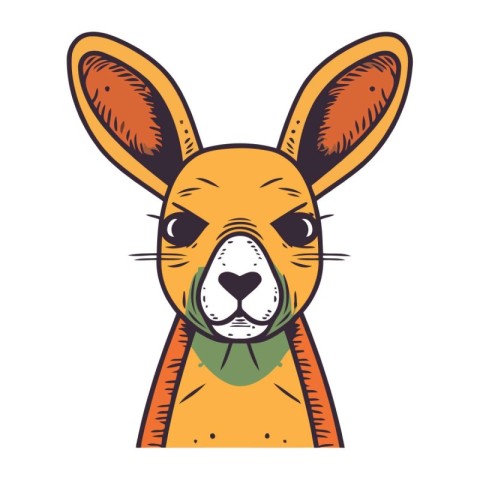 Cute cartoon kangaroo. Vector illustration for your design.