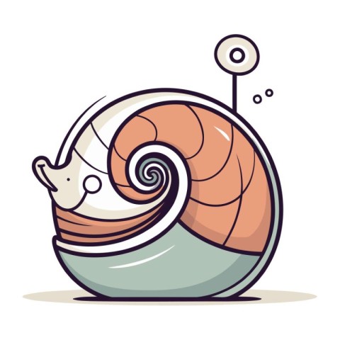 Snail icon. Cartoon illustration of snail vector icon for web de