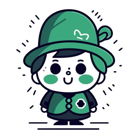 Leprechaun   Cute Cartoon Style Vector Illustration