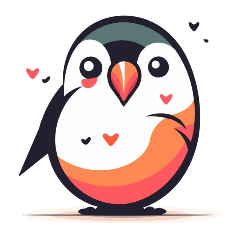 Penguin. Cute cartoon penguin. Vector illustration.