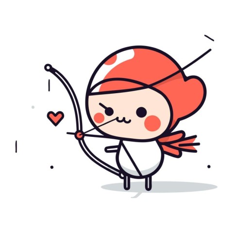 Cupid cartoon icon. Cute and funny character vector design.