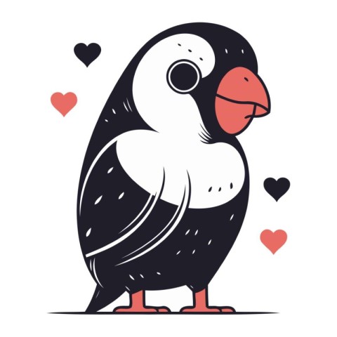 Puffin vector illustration. Isolated on a white background.