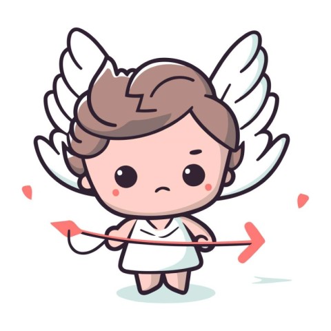 Cupid boy cartoon character vector design. Cute cupid boy vector