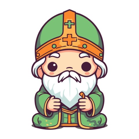 Leprechaun character cartoon style vector illustration isolated