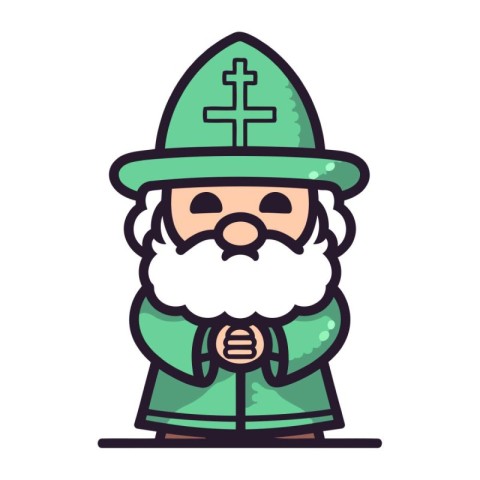 Cartoon christmas gnome. Vector illustration of christmas gnome.