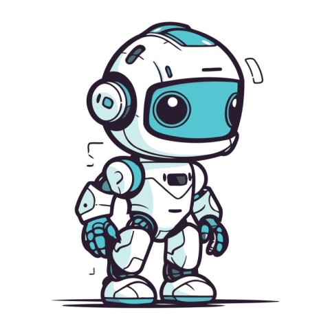 Cartoon robot. Vector illustration of a cartoon robot. Cartoon r