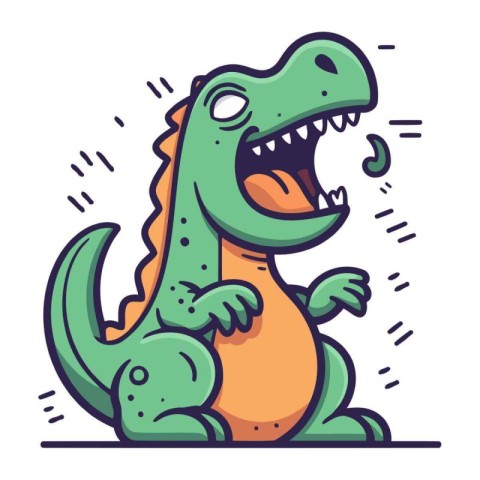 Cute cartoon crocodile. Vector illustration. isolated on white b