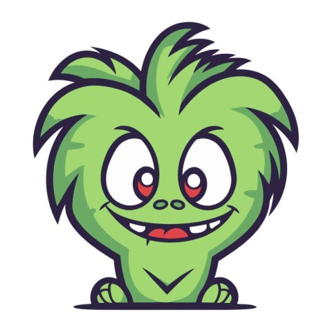 Cute monster cartoon character vector illustration. Cute monster