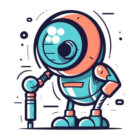 Robot icon. Artificial intelligence. Vector illustration in line