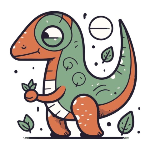 Cute dinosaur. Vector illustration of a cute dinosaur. Cartoon s