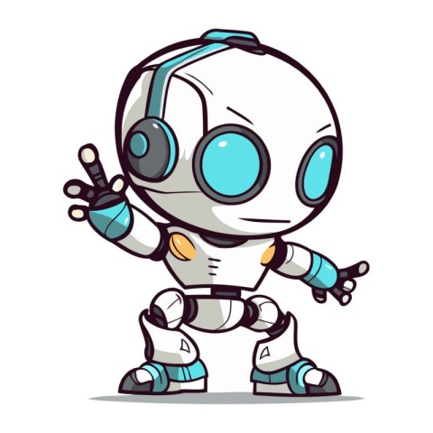 Cartoon robot. Vector illustration of a cartoon robot. Cute robo