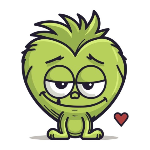 Cute monster character vector illustration. Cute cartoon monster