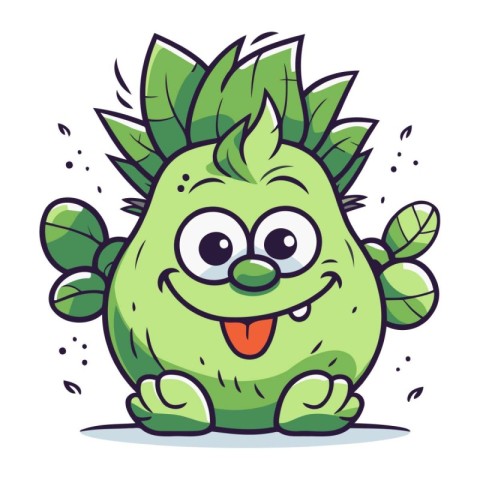 Cute Monster Cartoon Mascot Character. Vector Illustration.